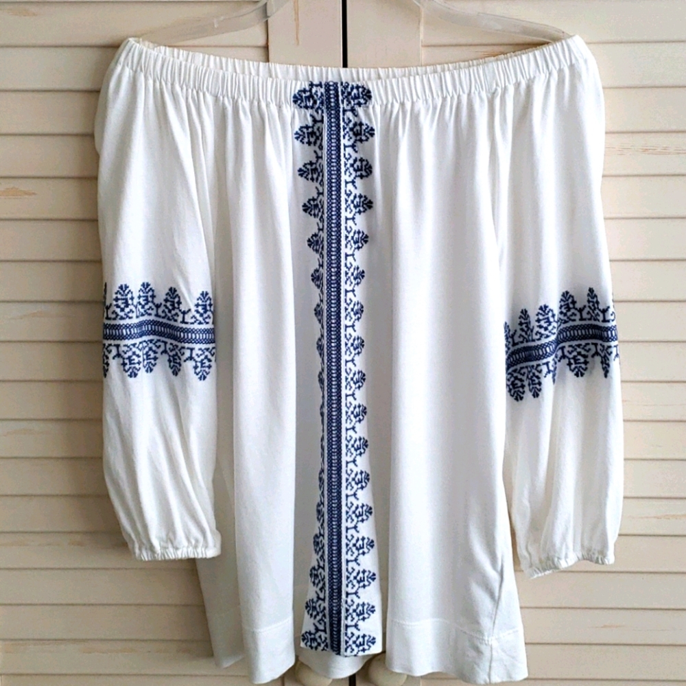 Chaps Cold-Shoulder Top